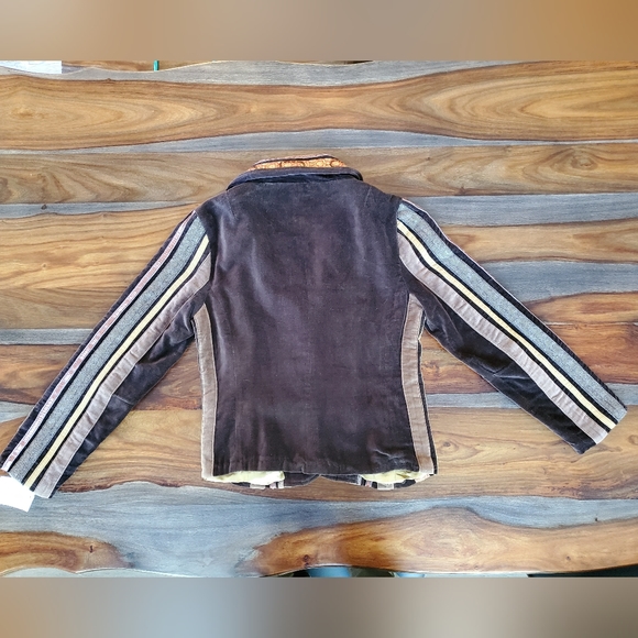 Gorgeous Chaudry Jacket NWT Blazer Ladies Small Brown Velvet Beads and Sequins - Picture 7 of 12